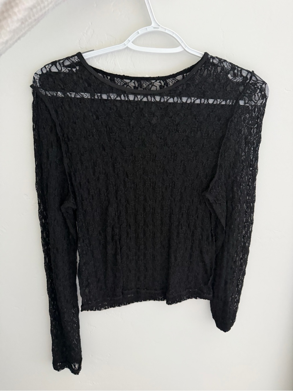 Cotton On Black Lace Long-Sleeve Top - Women's